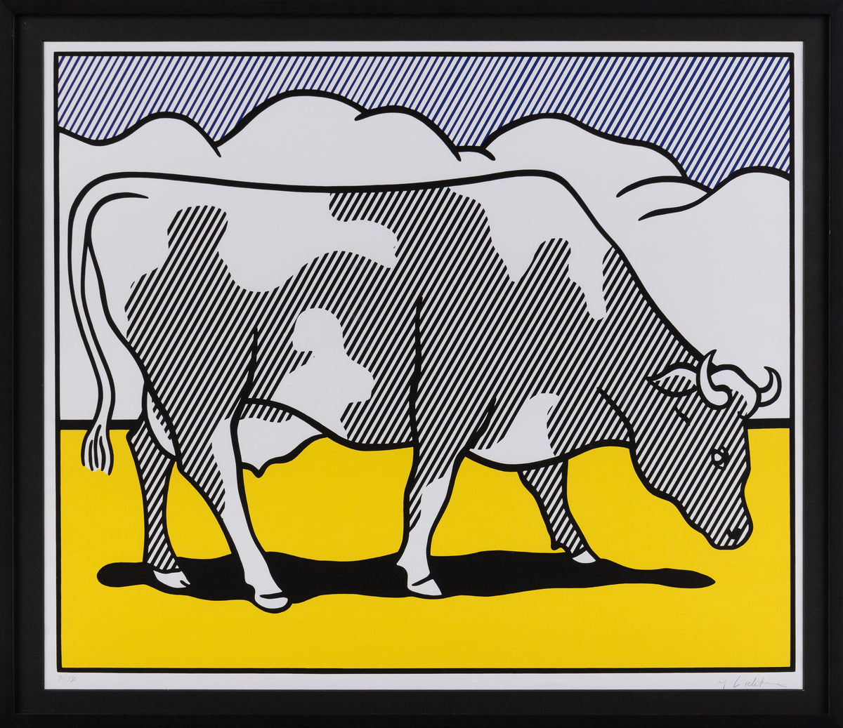 【額装済・希少アート】ロイリキテンスタイン Cow Going Abstract 額装済・希少アート】ロイリキテンスタイン Cow Going Abstract