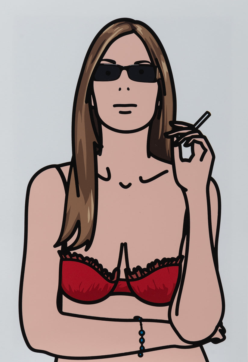 Ruth smoking 4. TWENTY SIX PORTRAITS BY JULIAN OPIE