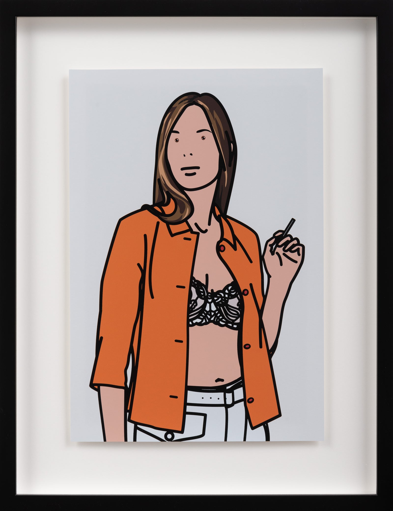 Ruth smoking 1.  TWENTY SIX PORTRAITS BY JULIAN OPIE