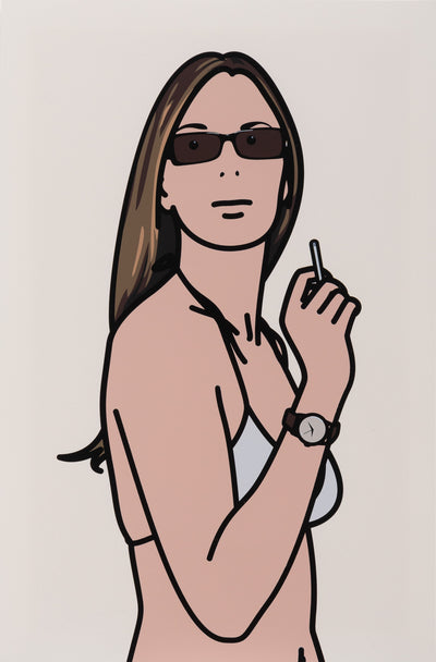 Ruth smoking 3. TWENTY SIX PORTRAITS BY JULIAN OPIE