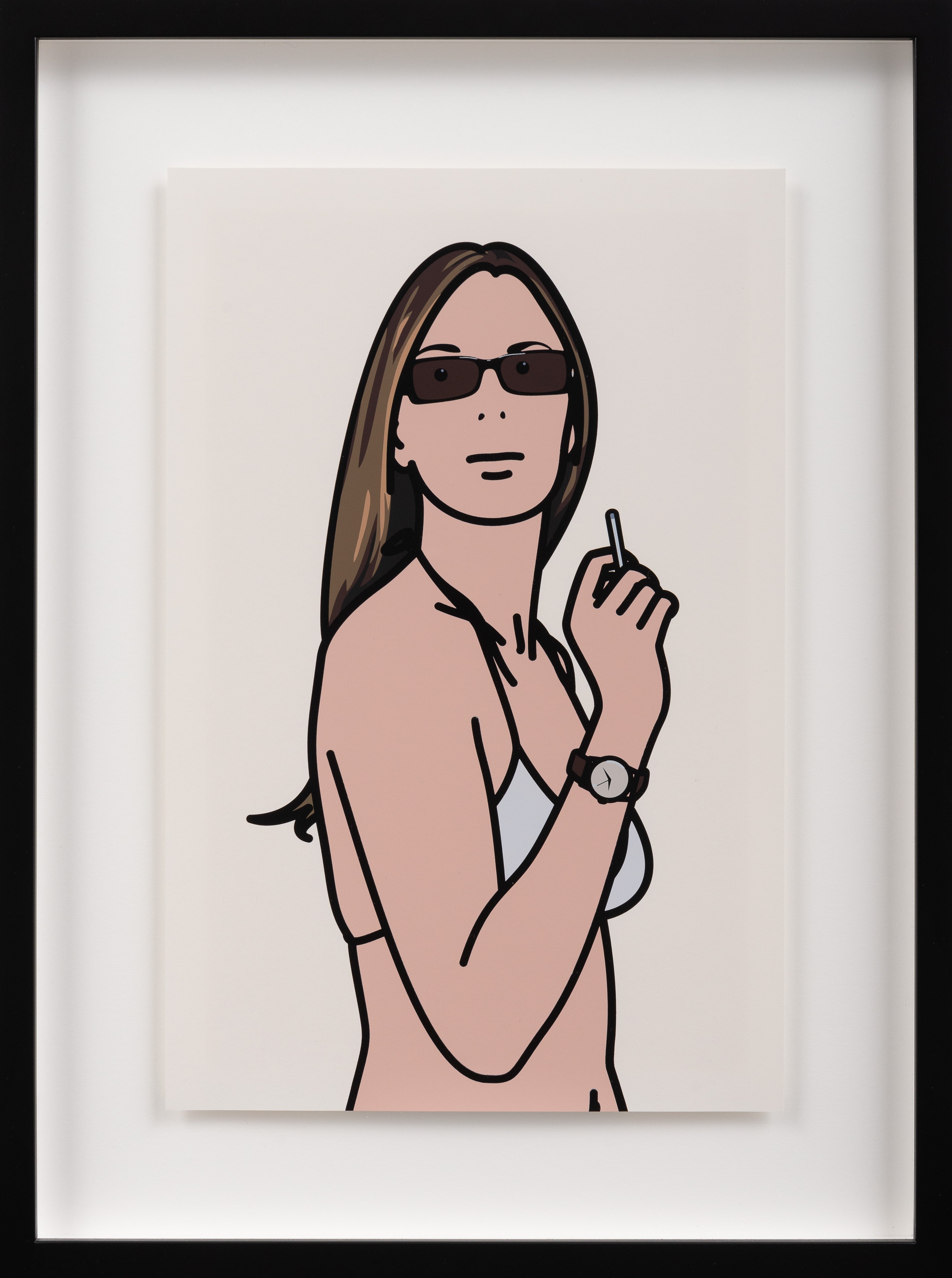 Ruth smoking 3. TWENTY SIX PORTRAITS BY JULIAN OPIE