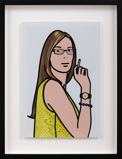 Ruth smoking 2.  TWENTY SIX PORTRAITS BY JULIAN OPIE