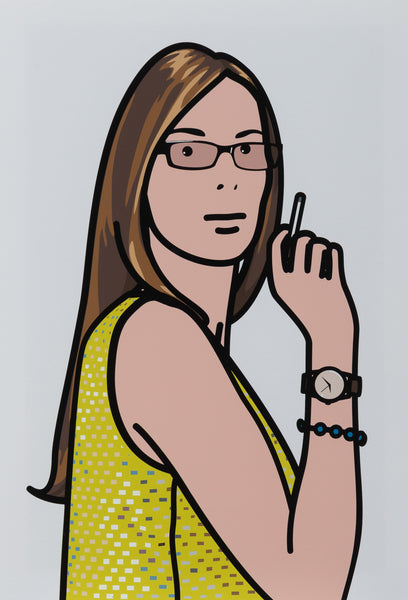 Ruth smoking 2. TWENTY SIX PORTRAITS BY JULIAN OPIE